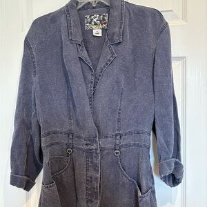 Vintage Italian Linen Blue Women's Jacket